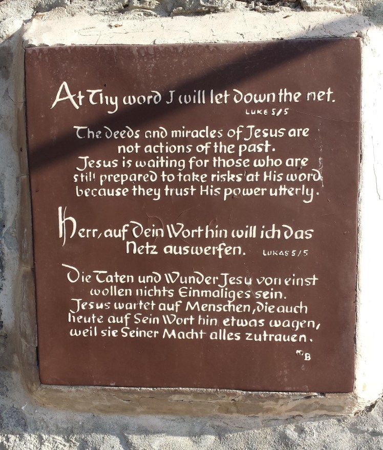 Luke 5: 5 Plaque At Mensa Christi