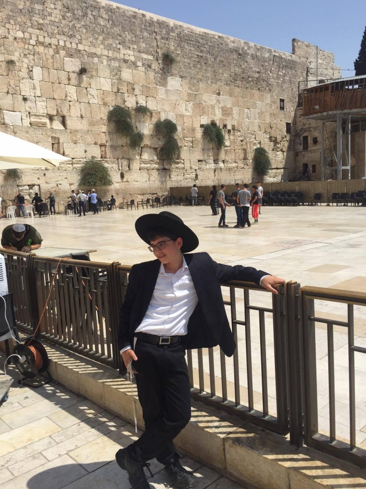 Young Orthodox at the Kotel (Western Wall)