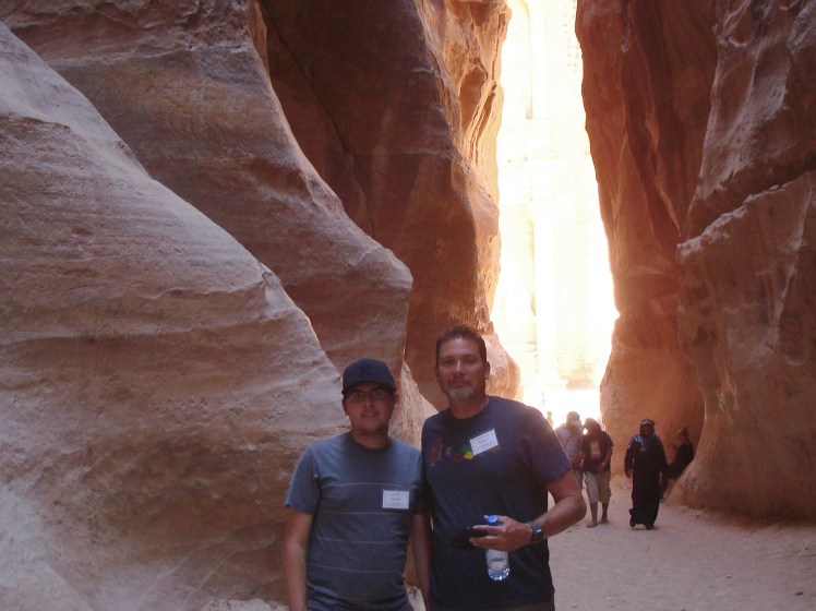 Bob and Dylan at the End of the Siq