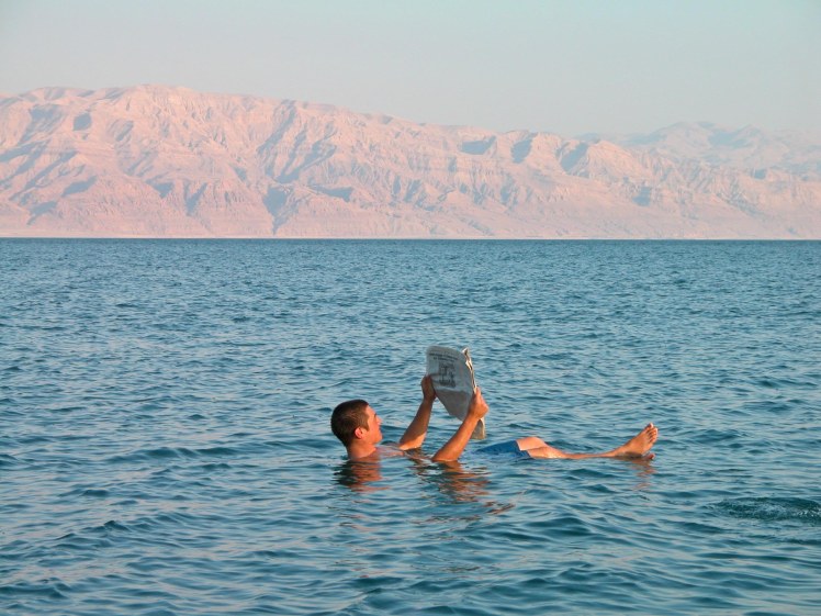 Floating In The Dead Sea (Courtesy of Bible Lands Pictorial Library)