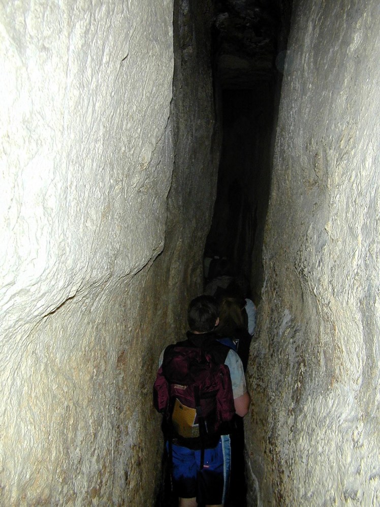 Hezekiah's Tunnel south end with high ceiling, tb012801210